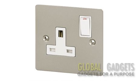 Brushed Chrome Single Socket