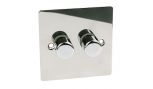 Sockets Switches Polsihed Chrome Double Dimmer