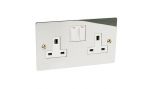 Sockets Switches Polished Chrome Double Socket
