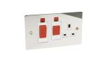 Sockets Switches Polished Chrome Cooker Point